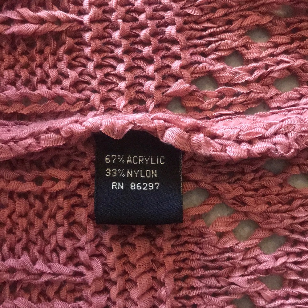 Rose/Pink Duster Cardigan Sweater - Picture 6 of 8